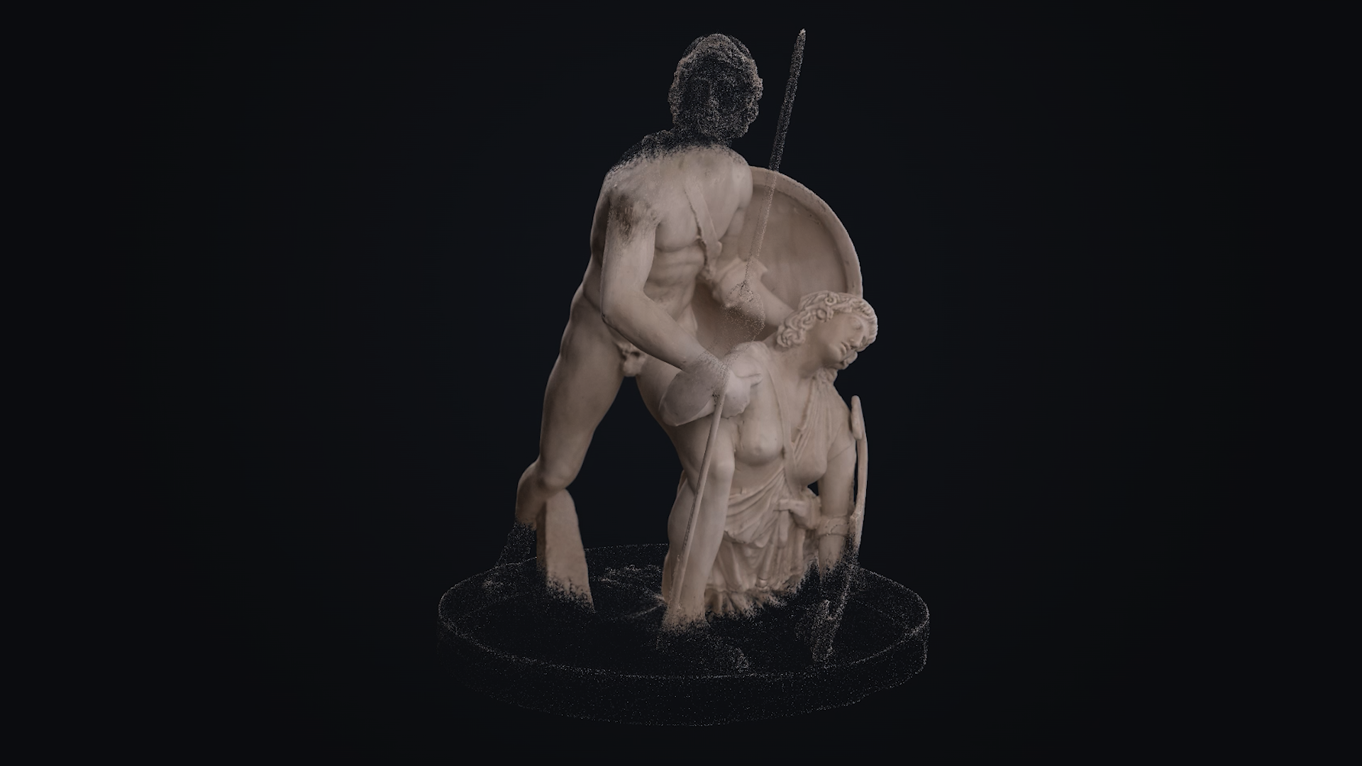 Détail patrimonial capturé en 3D Gaussian Splatting